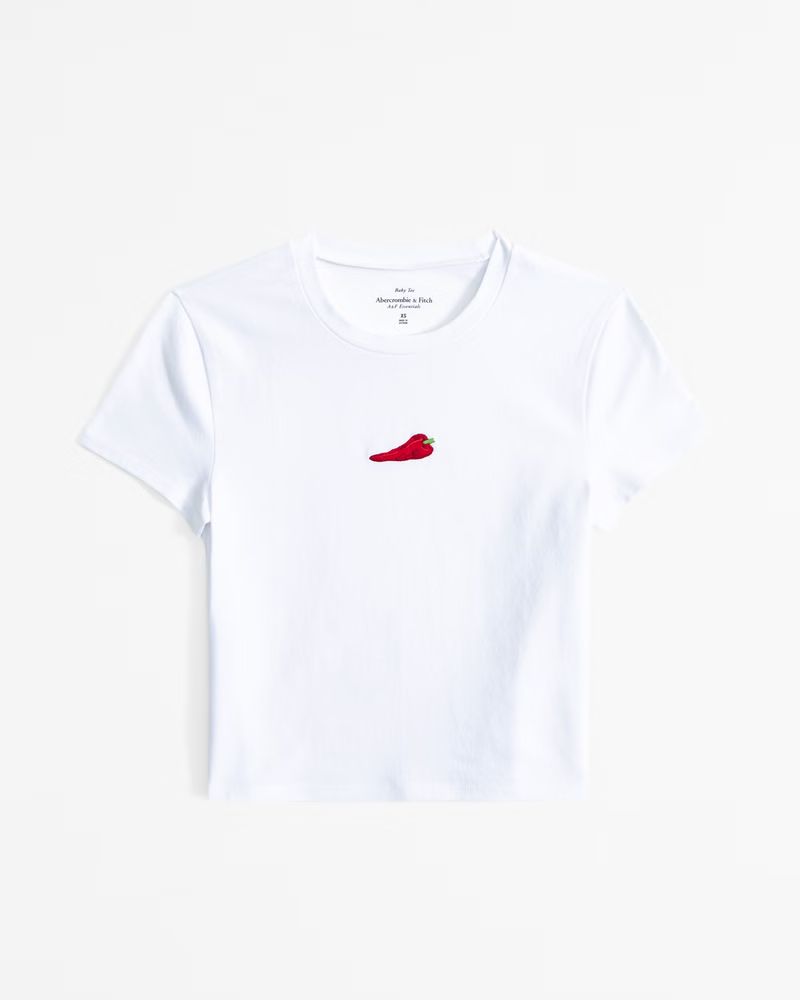 Red Pepper Graphic Baby Tee | Abercrombie & Fitch (US)