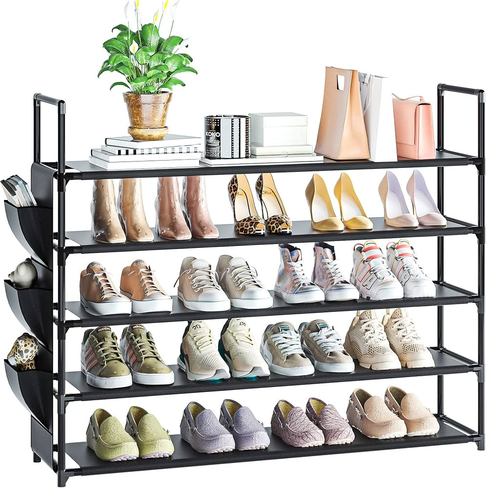 OYREL Shoe Rack 5 Tier Shoe Organizer Shoe Storage 20-25 Pairs Shoe Rack for Closet Shoe Rack Org... | Amazon (US)