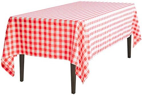 LinenTablecloth 60 x 102-Inch Rectangular Tablecloth Red & White Checker | Amazon (US)