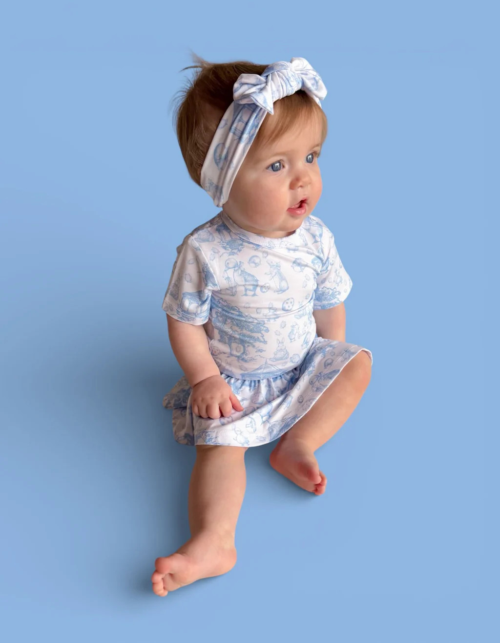 BLUEBELL EASTER TOILE DREAM BODYSUIT DRESS | Dream Big Little