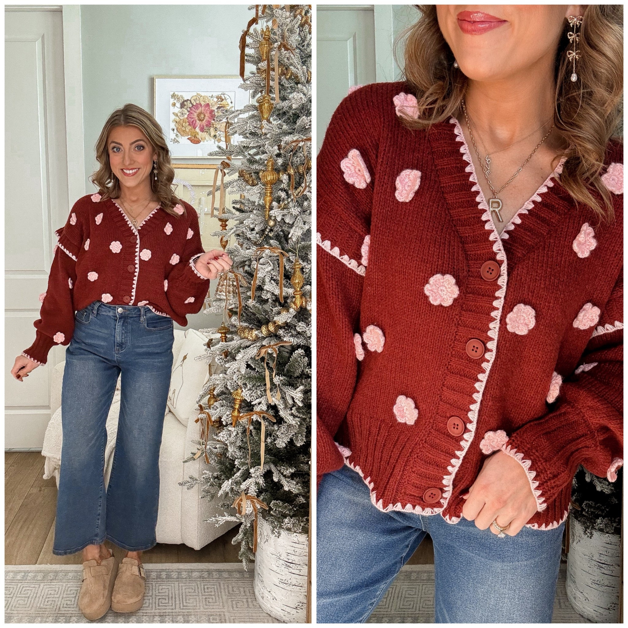 Amazon fashion coming through AGAIN with the cutest cardigan that looks just like Free People… but for a fraction of the price 😍✨ The crochet flower details, the chunky knit, the relaxed fit — it’s giving boutique vibes without the boutique price tag.

This cardigan is incredibly cozy, perfect for winter outfits, holiday gatherings, or just everyday mom life. I love it with denim and clogs, but it would also be adorable layered over a simple dress for a festive look. Quality is amazing and it runs true to size!

If you love that Free People aesthetic but want something more affordable, this is the one. 🌸❤️
Linked in LTK!

#AmazonFashion #AmazonFinds #AmazonStyle #FreePeopleLookForLess #AffordableFashion #WinterOutfits #CozyCardigan #CrochetDetails #LTKHoliday #LTKSeasonal #CardiganOutfit #AmazonInspo