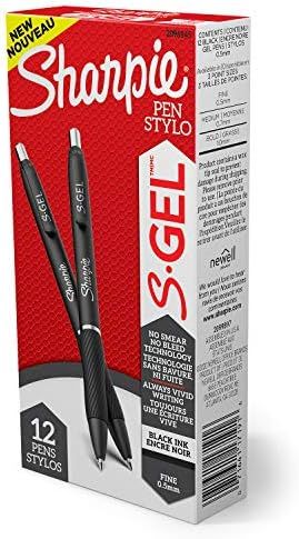 Sharpie S-Gel, Gel Pens, Fine Point (0.5mm), Black Ink Gel Pen, 12 Count | Amazon (US)
