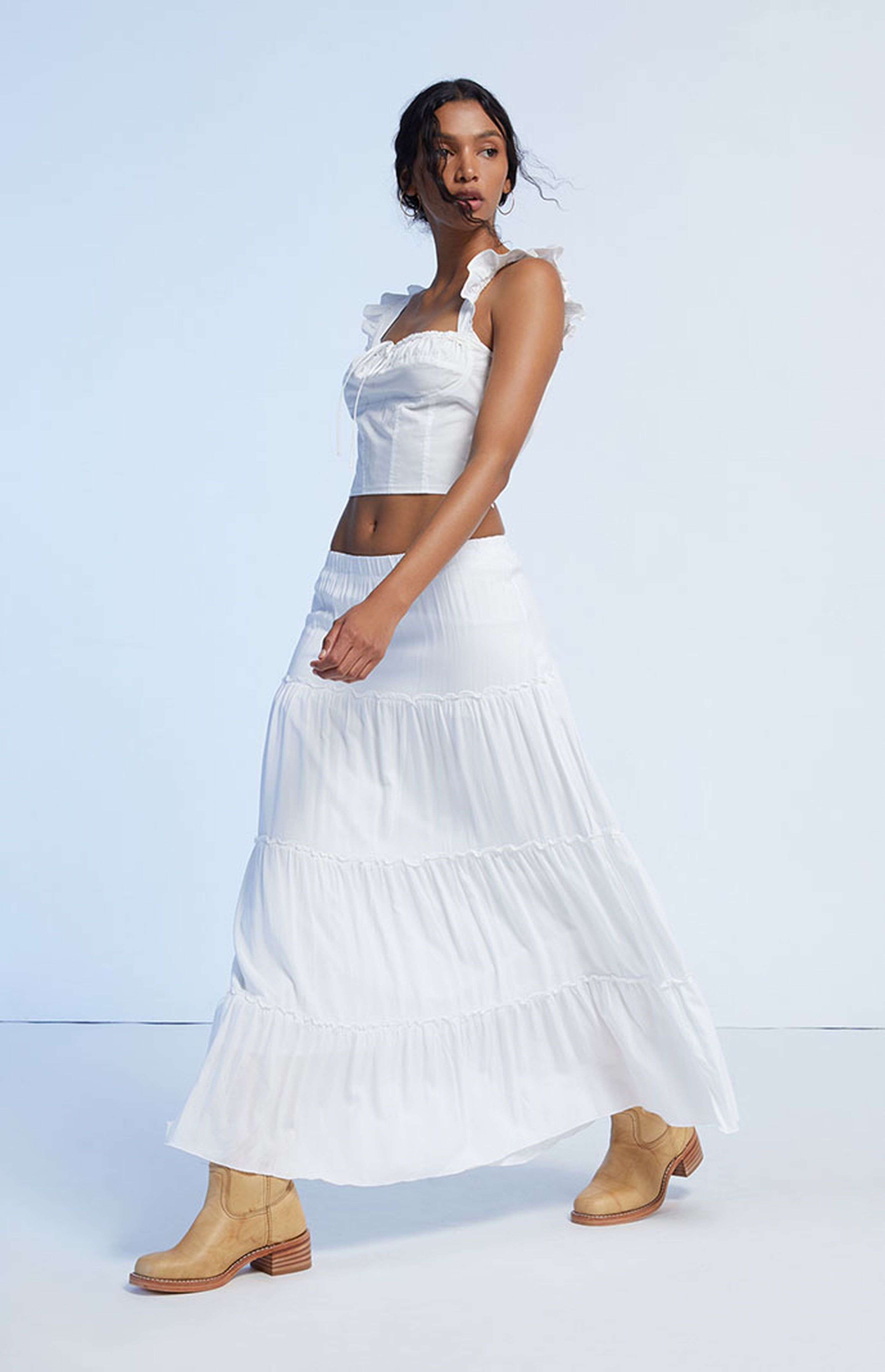 LA Hearts Tie Front Ruffle Top | PacSun