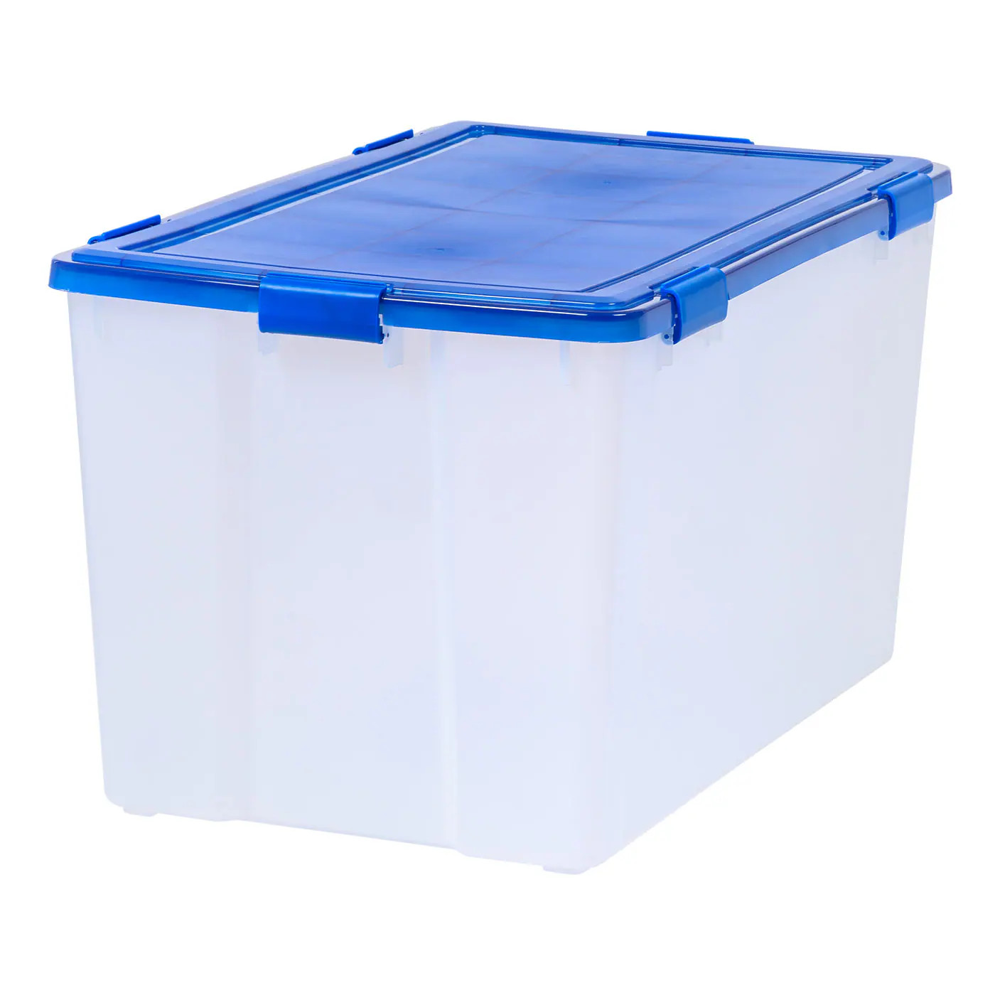 IRIS X-large 39 -Gallons ( 156 -Quarts ) Blue Heavy Duty Stackable Tote with Latching Lid | 500190 | Lowe's