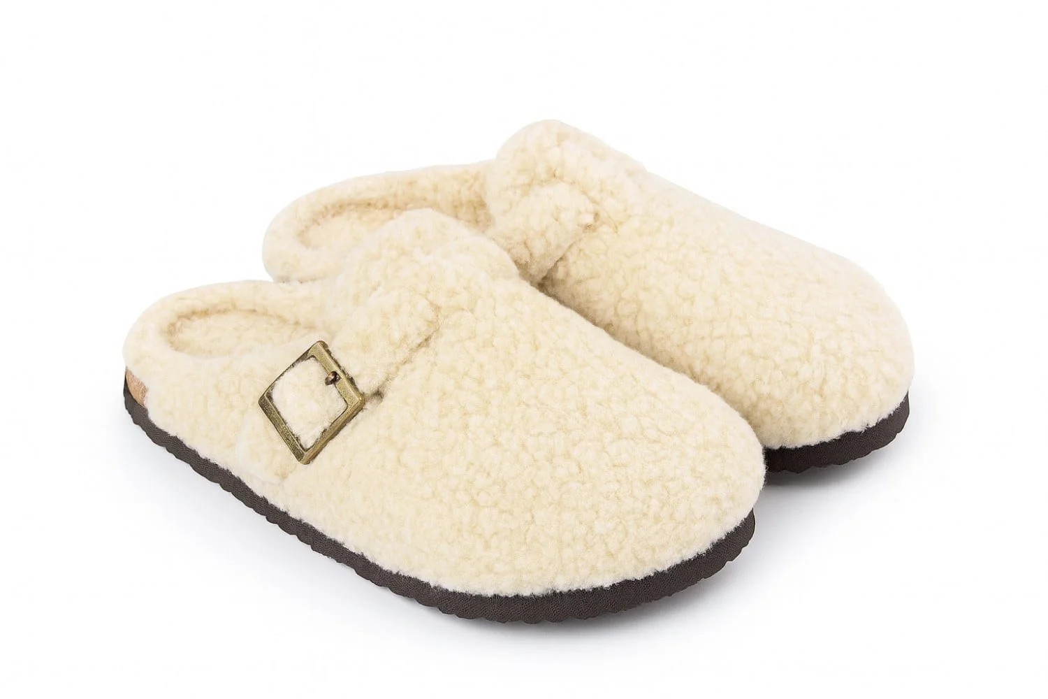 Women's Platform Clogs Sherpa Cover Mules Cork Footbed Winter Potato Shoes - Walmart.com | Walmart (US)