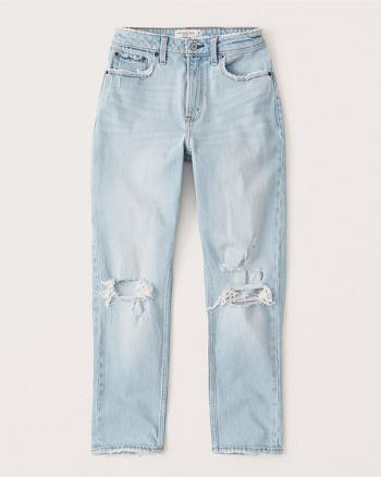 Curve Love High Rise Mom Jeans | Abercrombie & Fitch (US)