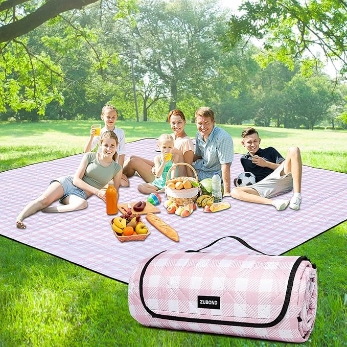 Picnic Blankets Outdoor Blanket Waterproof, 80''x80'' Extra Large Beach Blanket Sandproof Foldabl... | Amazon (US)