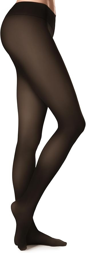 Women’s Fleece-Lined Tights - Ultra-Warm Fake Sheer Look Pantyhose Thick Leggings for Winter | Amazon (US)