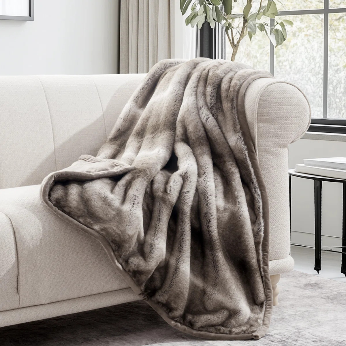 Luxury Mink Faux Fur Throw Blanket | Wayfair North America