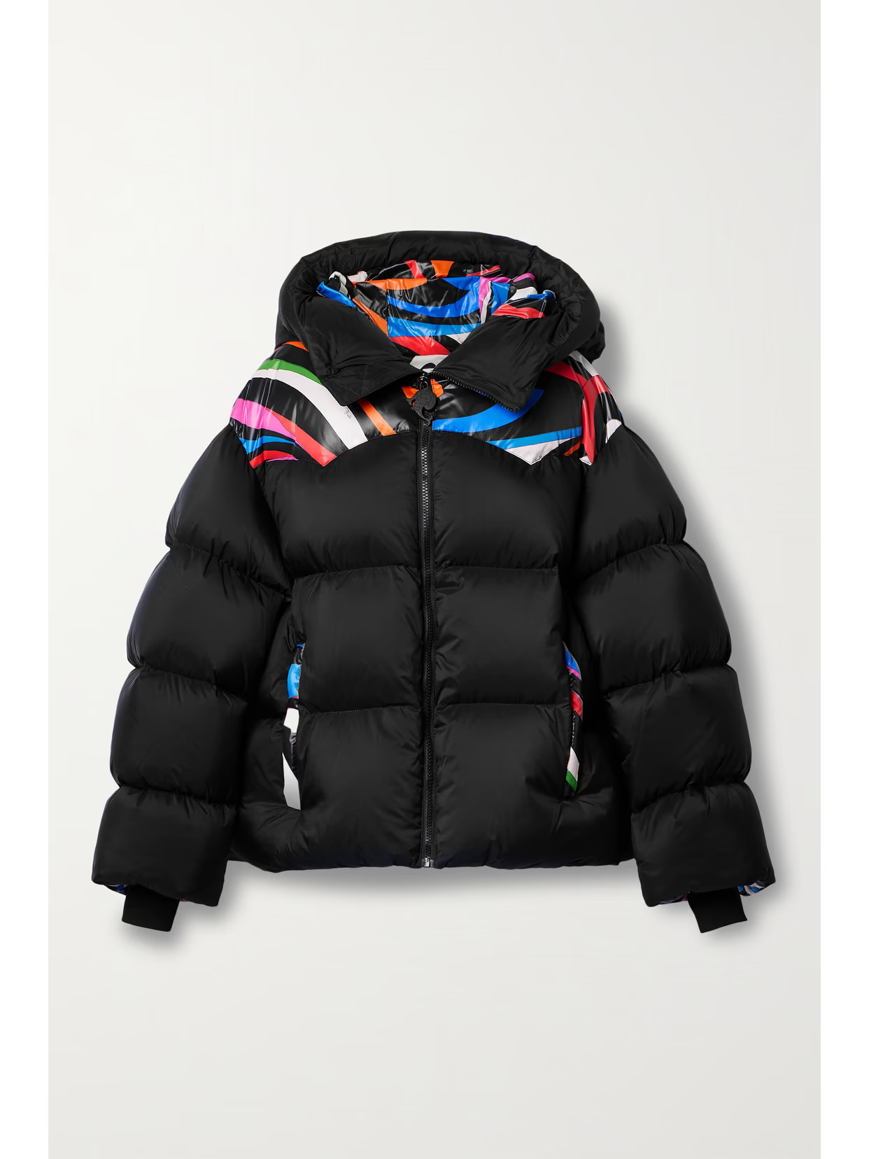 PUCCI - Hooded Printed Quilted Shell Down Jacket - Black | NET-A-PORTER (US)