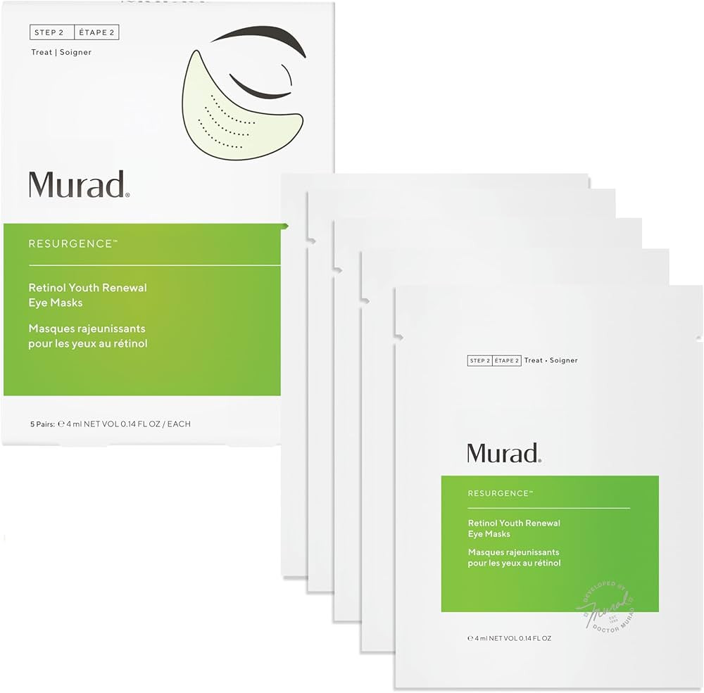 Murad Retinol Youth Renewal Eye Masks – No-Slip Under Eye Patches for Fine Lines, Wrinkles, Cro... | Amazon (US)