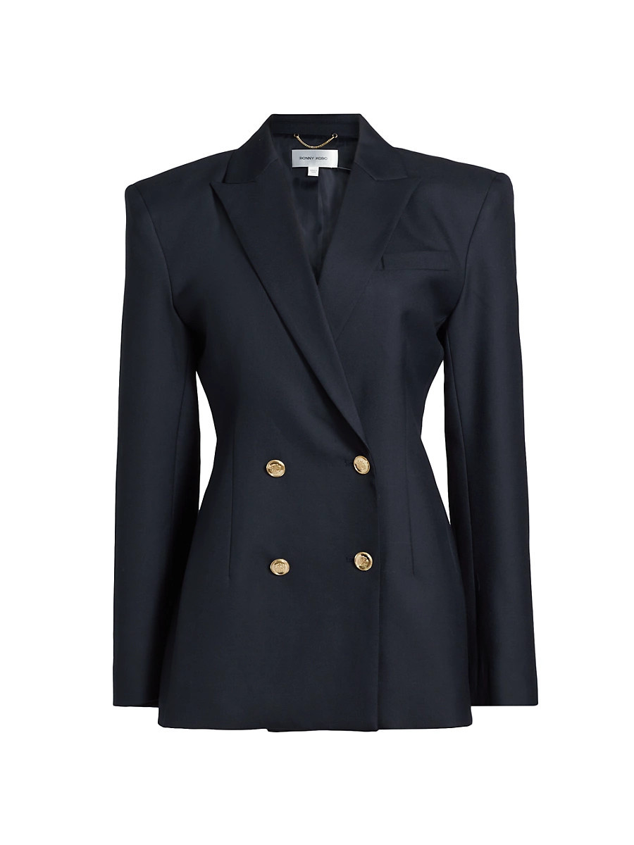 Women's Kylar Wool-Blend Jacket - Navy - Size XS | Saks Fifth Avenue