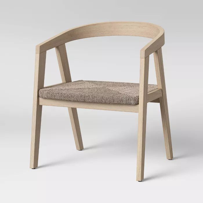 Dora Curved Back Wood Chair with Woven Seat Natural - Project 62™ | Target