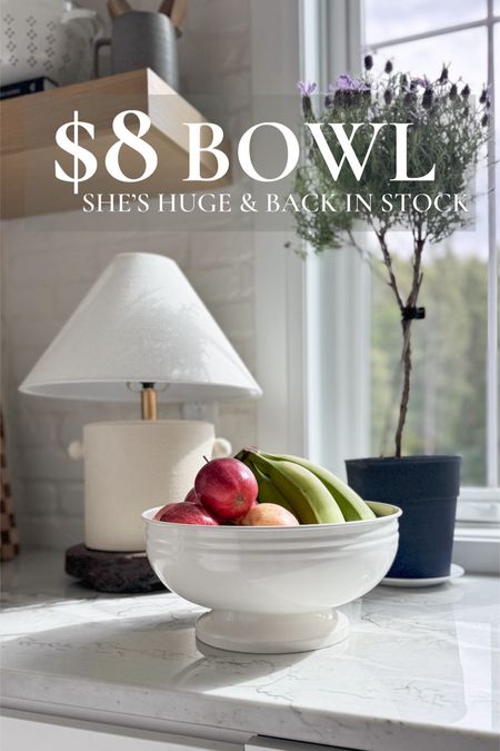 This huge indoor outdoor serving bowl is back in stock at Walmart! It’s only eight dollars. The picture does not do it justice on the size is absolutely massive. Would be great for serving a large salad or chopped up watermelon. 

Walmart, fed bowl, Memorial Day, MDW, bowl, kitchen 

#LTKHome #LTKFindsUnder50 #LTKParties