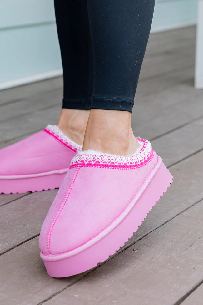 Sydney Pink Platform Slipper | Pink Lily