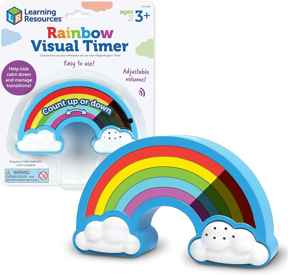 Learning Resources Rainbow Visual Timer, 1 Piece, Ages 3+, Teacher Resources, School Supplies for... | Amazon (US)