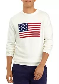 Crown & Ivy™ Flag Crew Neck Sweater | Belk