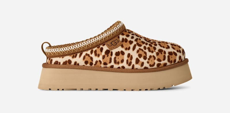 UGG® Women's Tazz Plains Cow Hair Slippers in Felicity Leopard Jasmine, Size 6 | UGG (US)
