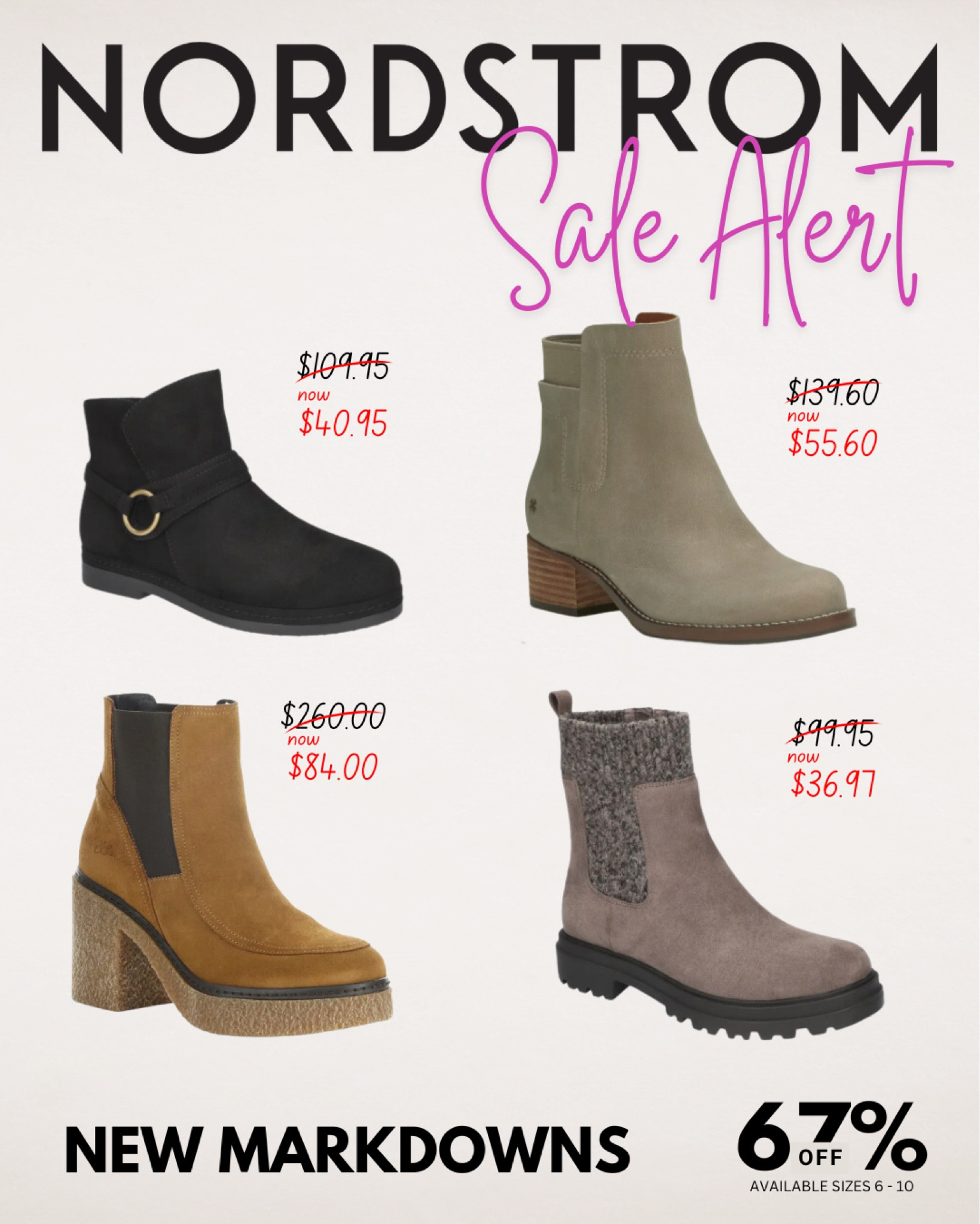 😱 Amazing August! Daily deals on Nordstrom’s ladies boots. 👢🍂 #NewMarkdowns #NordstromSale 

#LTKCon #LTKSeasonal #LTKSaleAlert