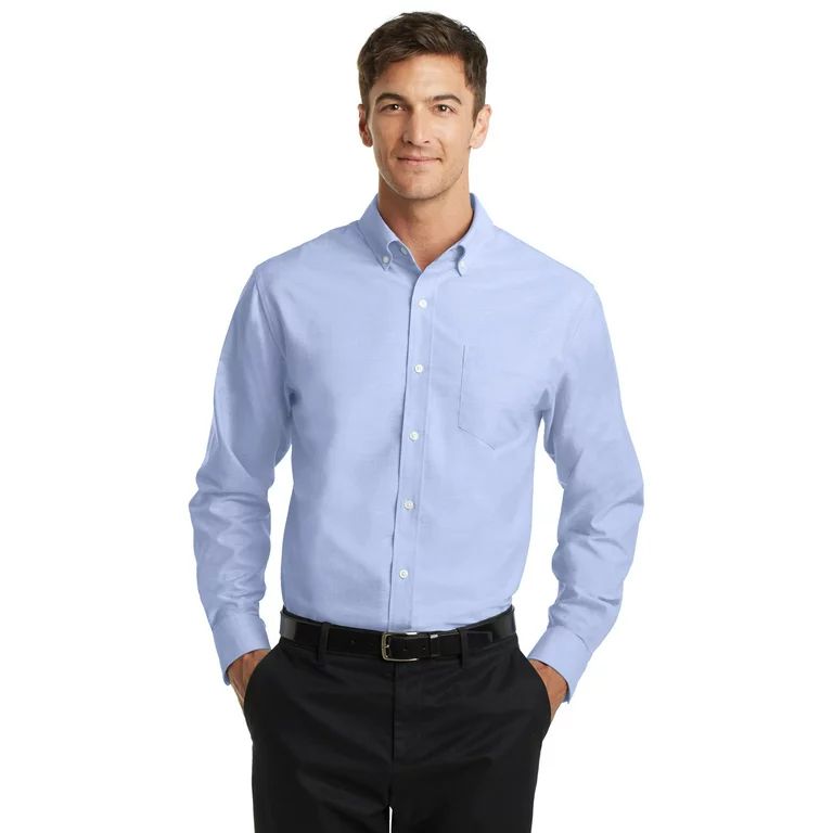Port Authority SuperPro Oxford Shirt-4XL (Oxford Blue) | Walmart (US)