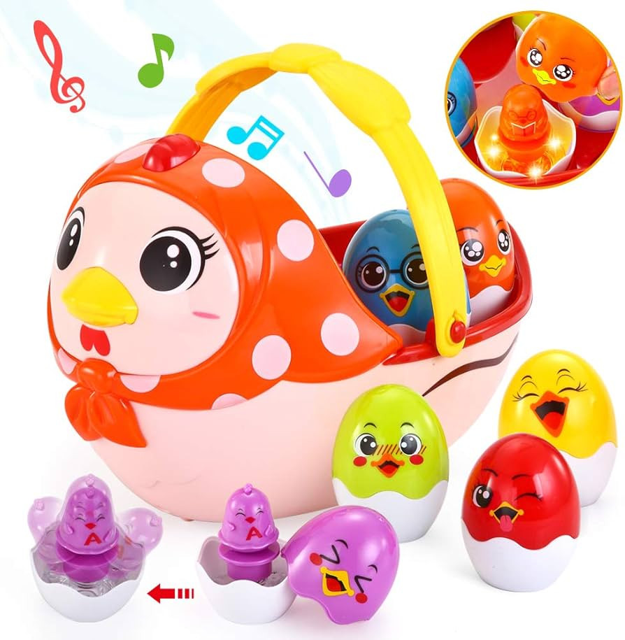 Vatos Baby Easter Egg Toy, Toddler Easter Basket for 1 2 3 4 5 Year Old Boys & Girls | Musical Ea... | Amazon (US)