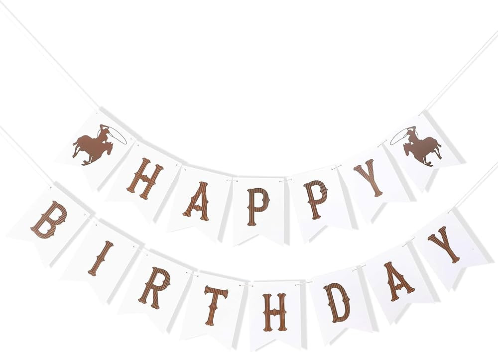 Cowboy 1st Rodeo happy birthday Banner - First Birthday Party Decorations, One Cowboy Happy Birth... | Amazon (US)