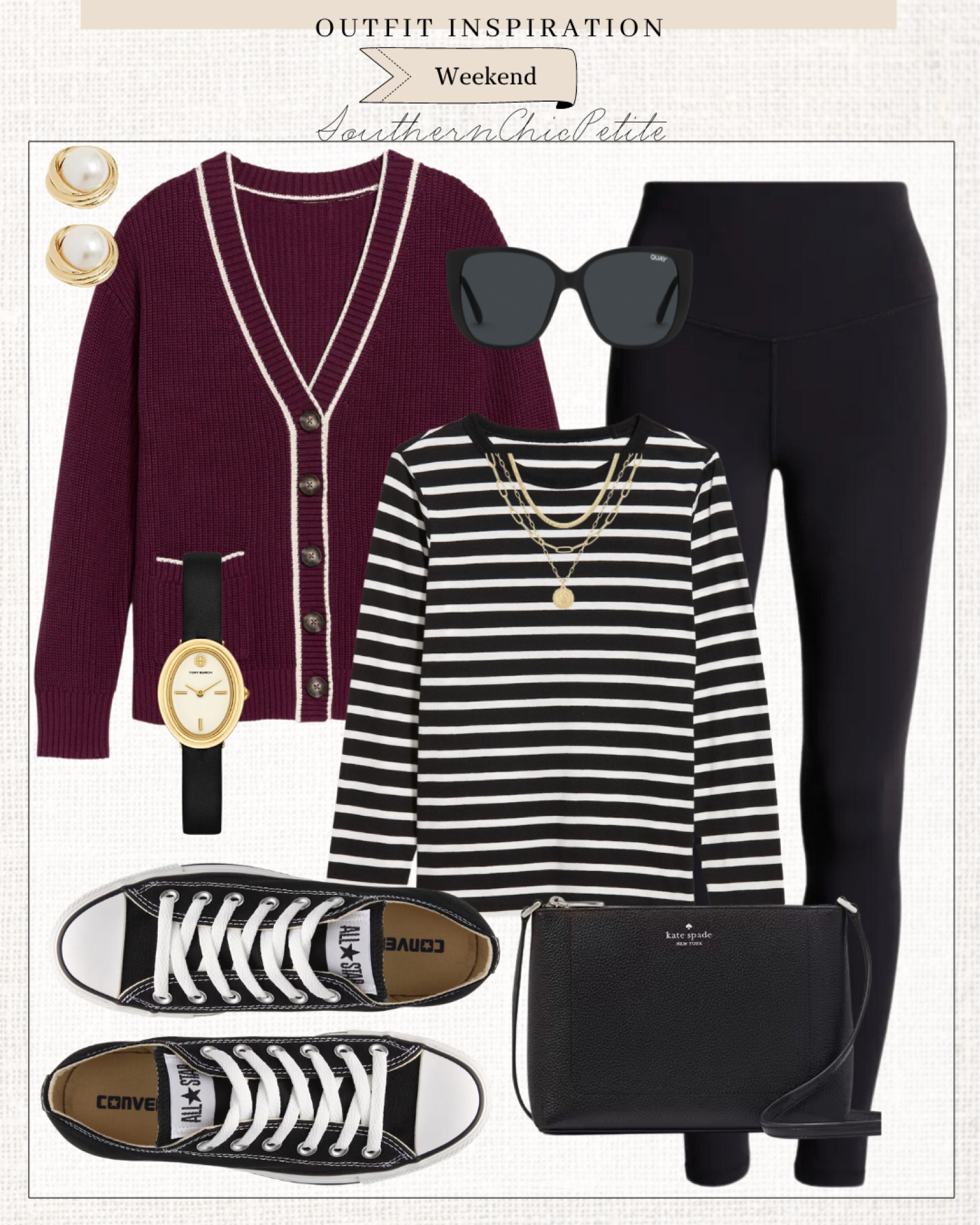Outfit ideas for Fall • Fall Capsule Wardrobe • Jeans • Converse • Gold Earrings • Casual Outfit • Teacher Outfit • Weekend Outfit • Game Day Outfit • Gamecocks 

#LTKShoeCrush #LTKFindsUnder50 #LTKSeasonal