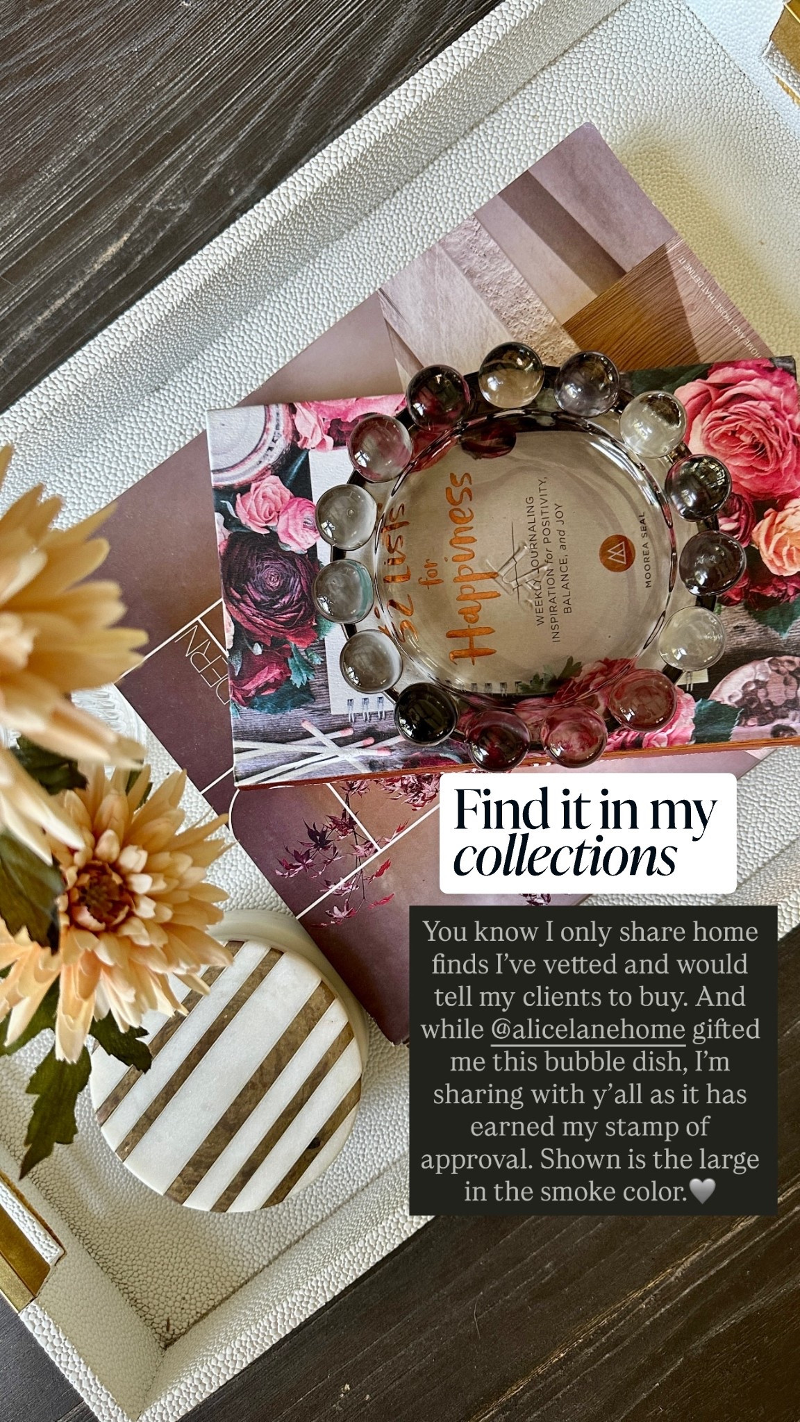 You know I only share home finds I’ve vetted and would tell my clients to buy. And while @alicelanehome gifted me this bubble dish, I’m sharing with y’all as it has earned my stamp of approval. Shown is the large in the smoke color.🩶