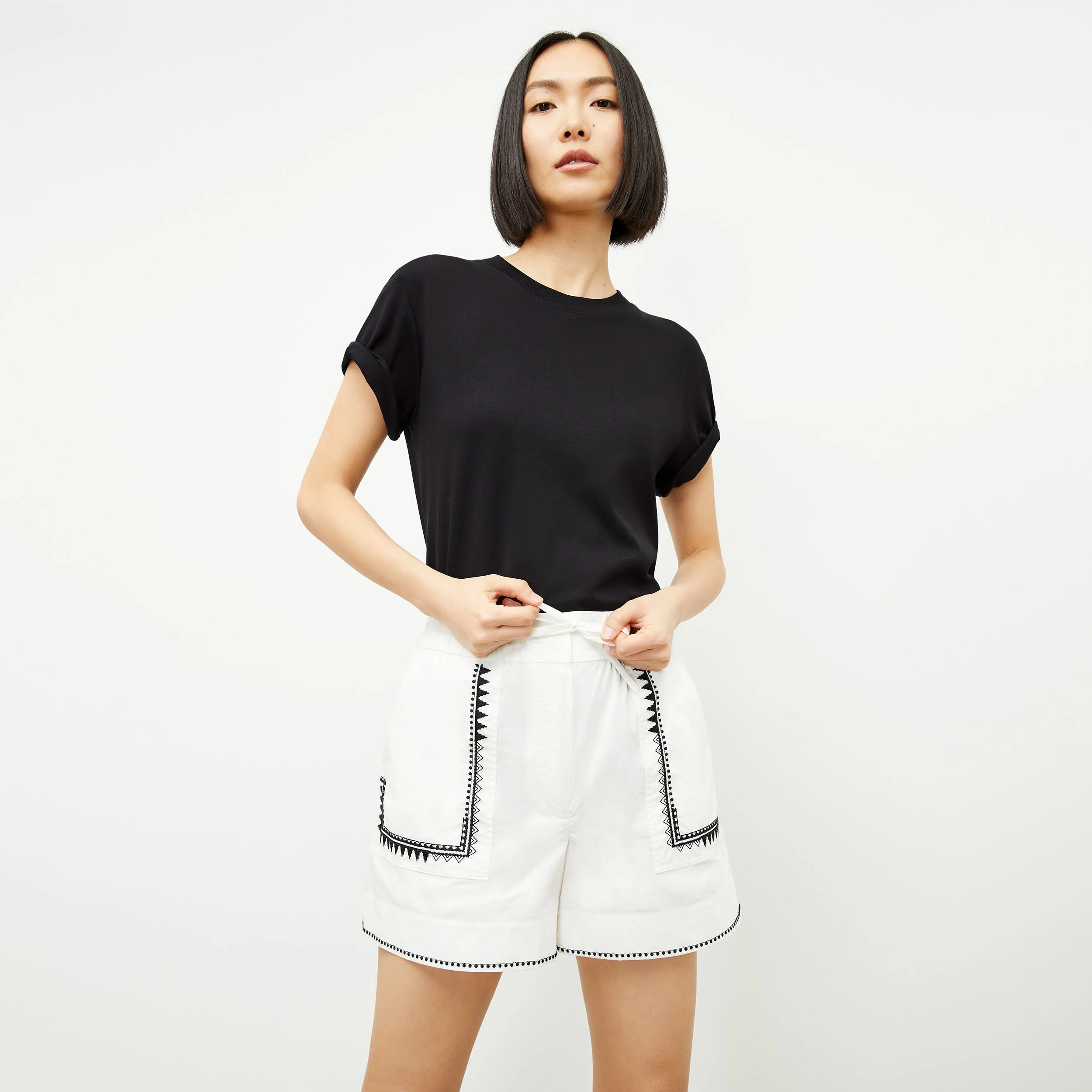 Leslie T-Shirt - Organic Pima Cotton :: Black | MM LaFleur