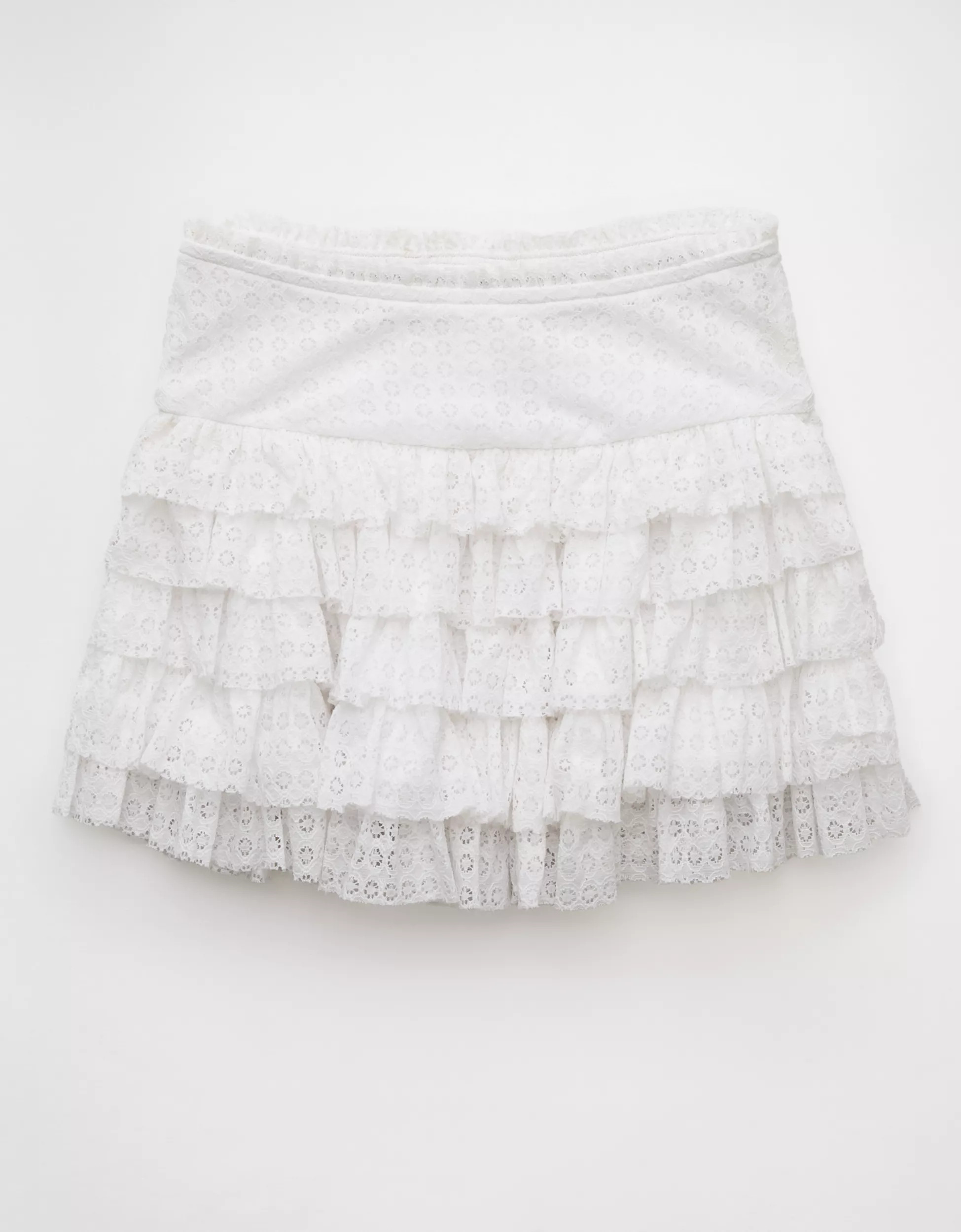 AE High-Waisted Ruffle Mini Skort | American Eagle Outfitters (US & CA)