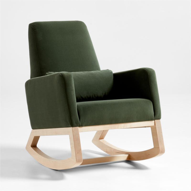 Joya Moss Velvet Rocker with Maple Base + Reviews | Crate & Kids | Crate & Barrel