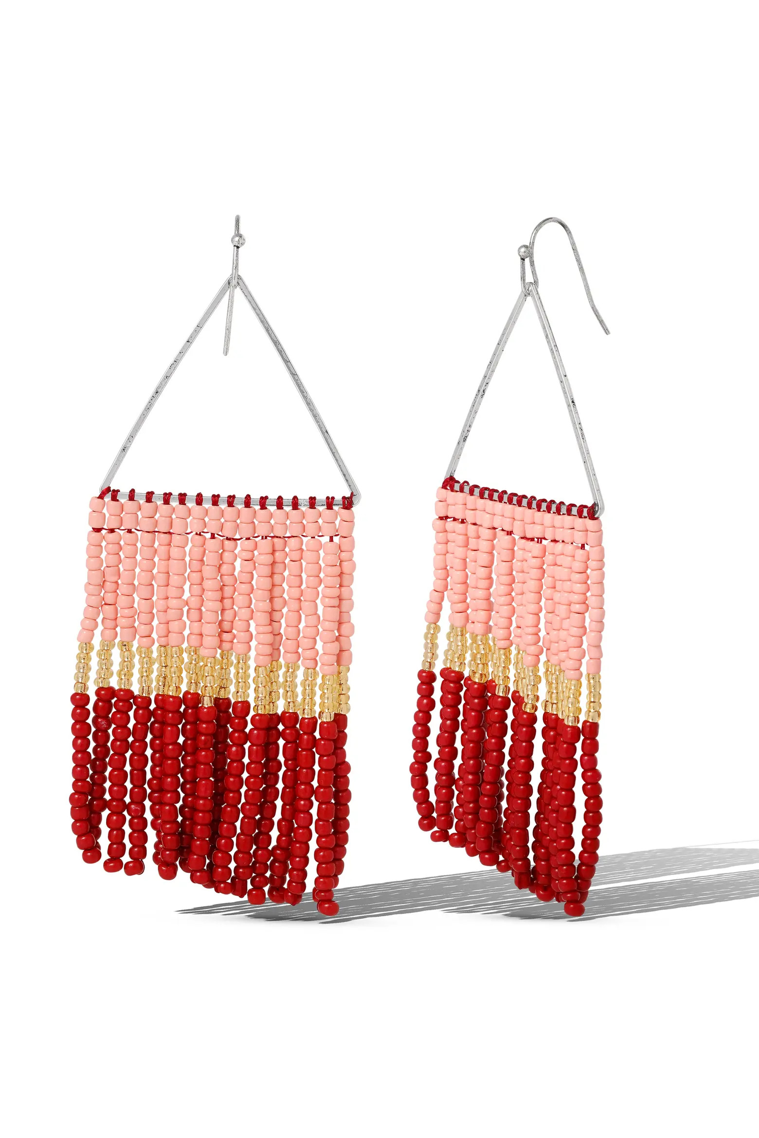 Pink and Red Ombre Beaded Fringe Earrings (Women) | Nordstrom | Nordstrom