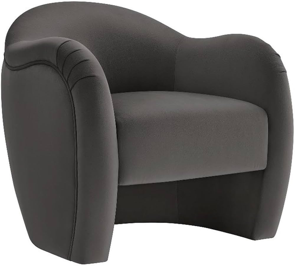 Modway Compose Barrel Chair with Performance Velvet Fabric in Storm Gray – Upholstered Accent A... | Amazon (US)