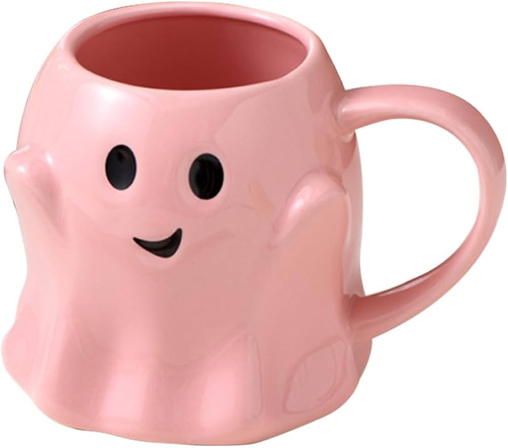 14oz Halloween Ghost Mug Cute Ceramic Ghost Coffee Mug Adorable Ghost Elf Decoration Spooky Ghost... | Amazon (US)