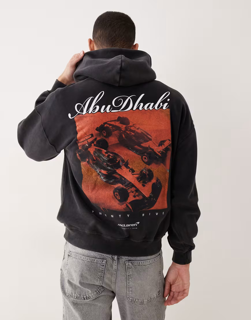 Abercrombie & Fitch f1 graphic hoodie in black | ASOS (Global)