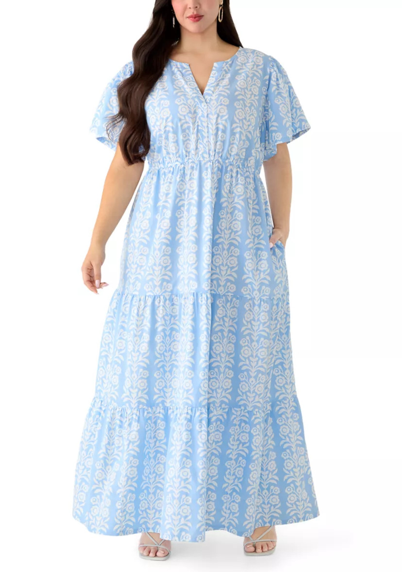 Plus Size Short Sleeve Maxi Dress | Belk