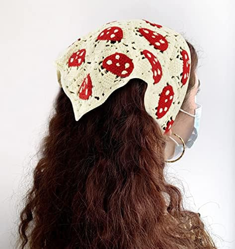 GERINLY Women Crochet Hair Bandana 2 Pcs Boho Head Kerchief Elegant Lace Neckerchief Fashion Acce... | Amazon (US)