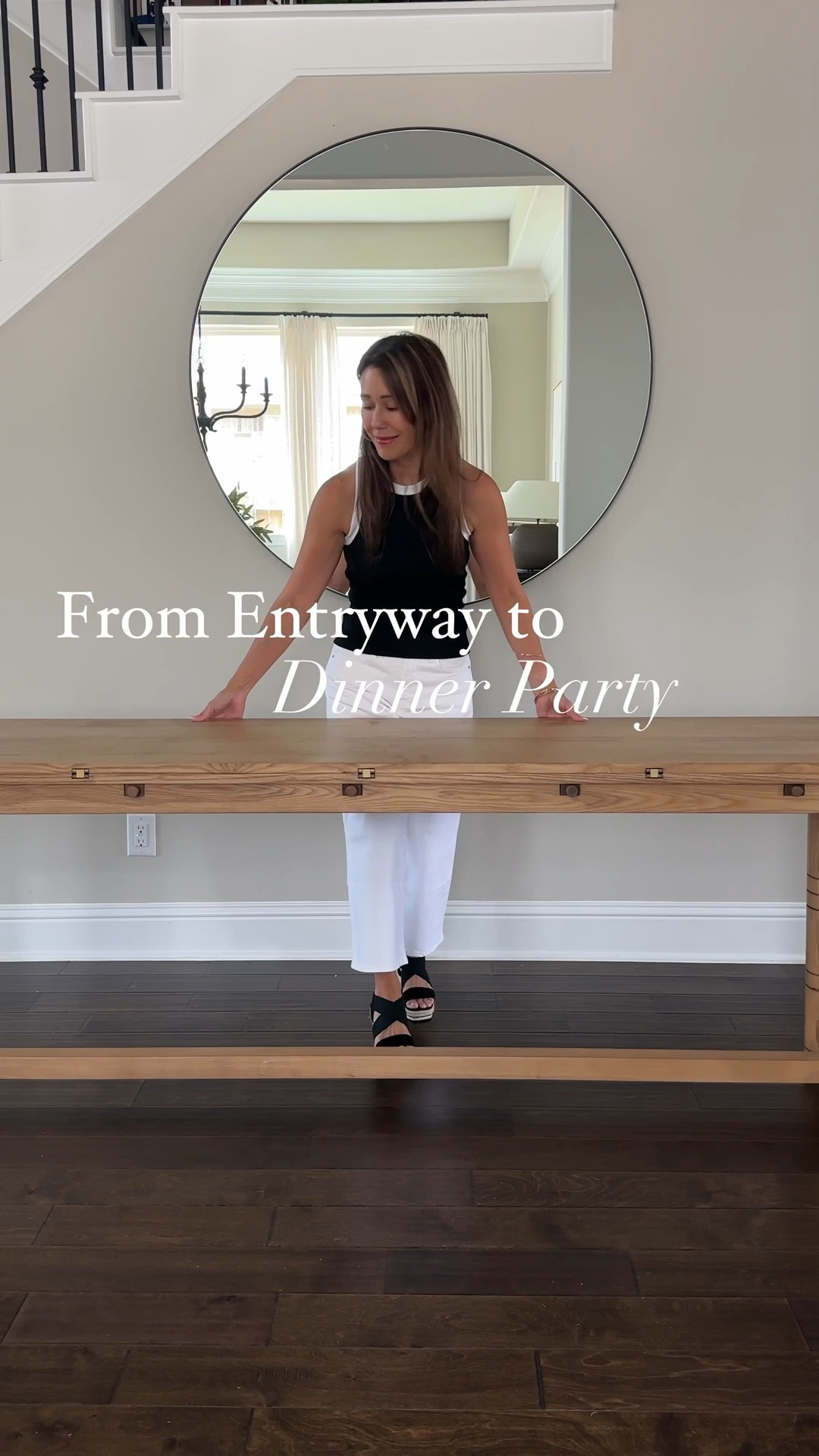 This console table that transforms into a dining table is the ultimate space-saving furniture piece. Perfect for apartments, cozy homes, or anyone who loves multifunctional style. Would you use it as an entryway table or dining setup? 🪞🍽️

#LTKHome #LTKStyleTip