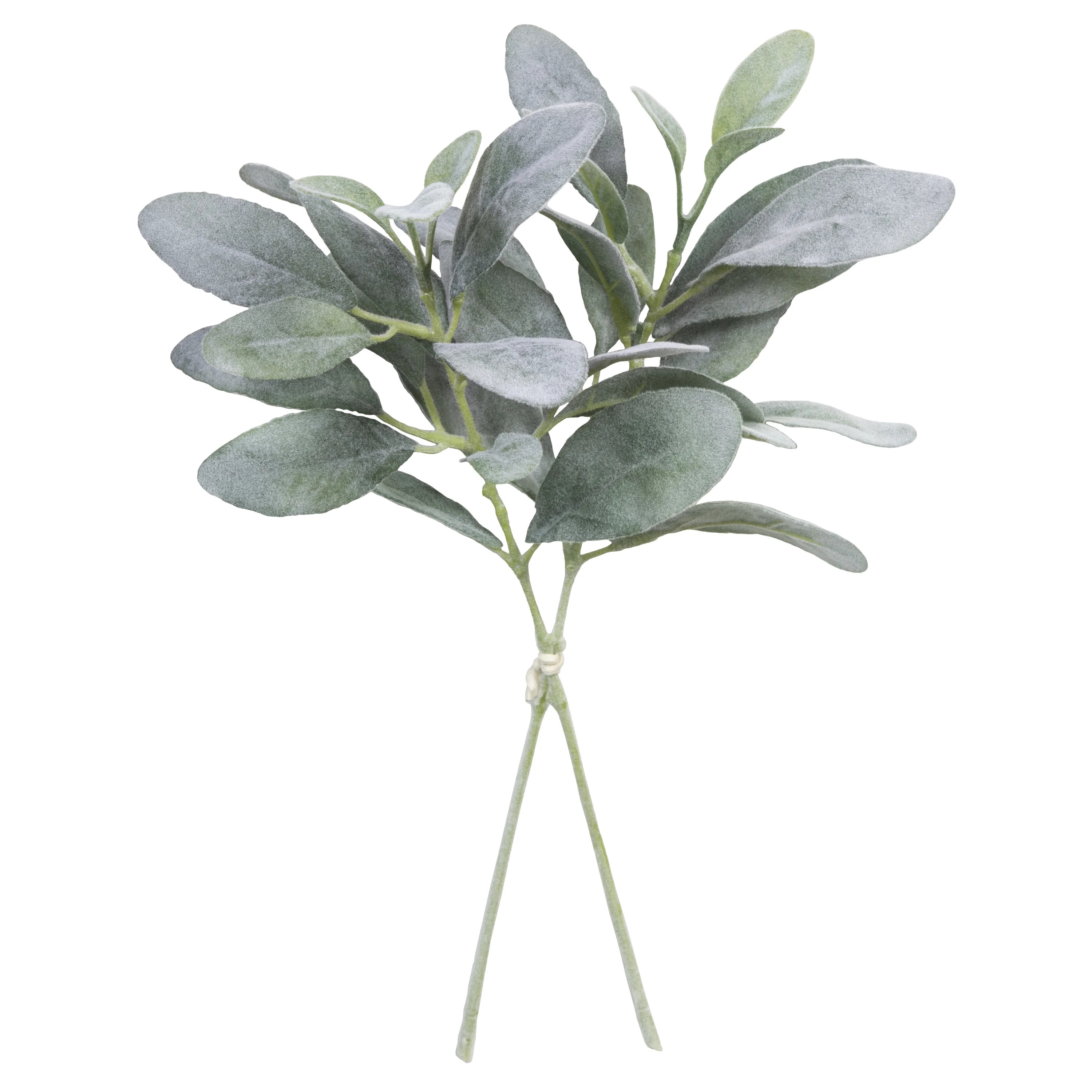 Mainstays Artificial Plants, 15" Flocked Green Set of 2 Lamb's Ear Short Stem | Walmart (US)