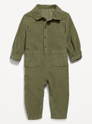 Corduroy Long-Sleeve Workwear Jumpsuit for Baby | Old Navy (US)