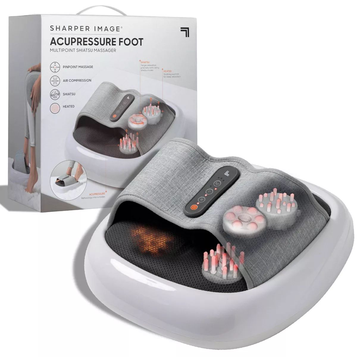 Sharper Image Foot Multipoint Acupressure Massager - Gray | Target
