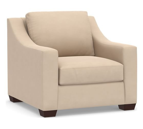 York Slope Arm Upholstered Armchair | Pottery Barn (US)