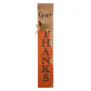 Glitzhome® 3.5ft. Thanksgiving Wooden Pumpkin Porch Sign | Michaels Stores
