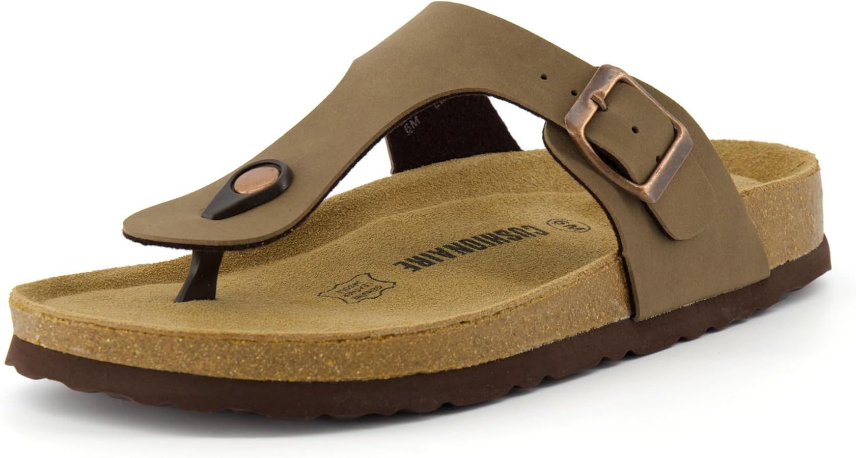 CUSHIONAIRE Women's Leah Cork Footbed Sandal With +Comfort | Amazon (US)