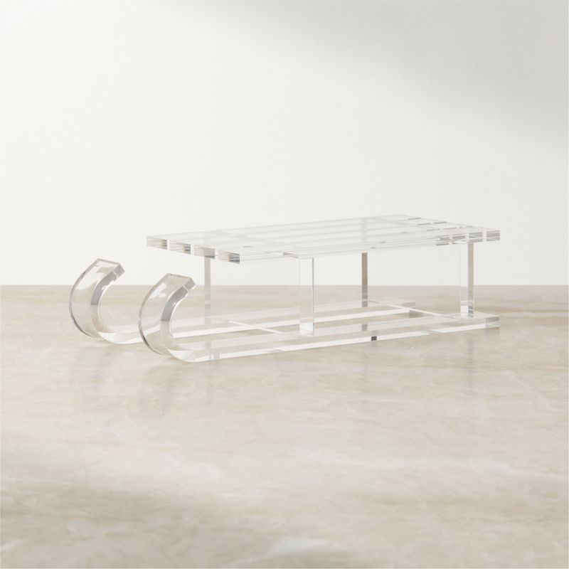 Slope Clear Acrylic Decorative Sleigh | CB2 | CB2