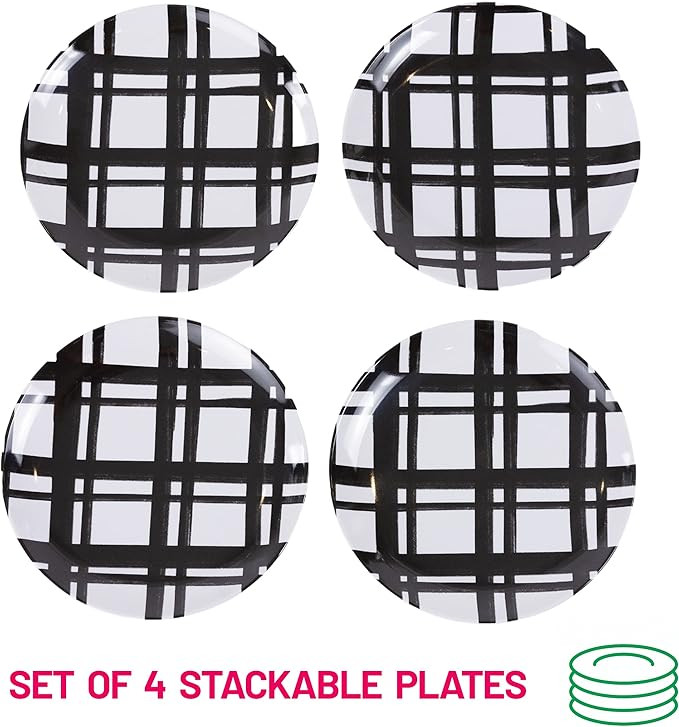 Sprinkles & Confetti Melamine Plate Set 6" Appetizer Plates, Reusable Outdoor Dinnerware for Ente... | Amazon (US)