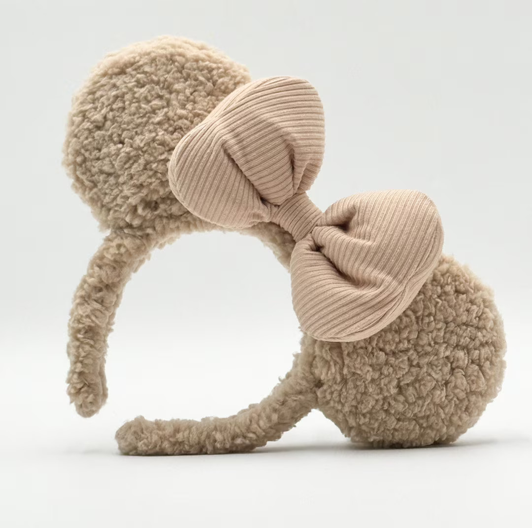 Sherpa Tan Disney Ears, Disney Ears, Tan Ears, Disney Holiday Headband, Mickey Minnie Mouse. so M... | Etsy (US)