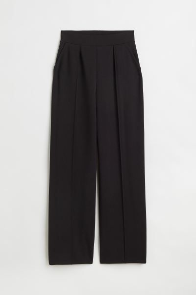 High-waisted tailored trousers - Black - Ladies | H&M GB | H&M (UK, MY, IN, SG, PH, TW, HK)