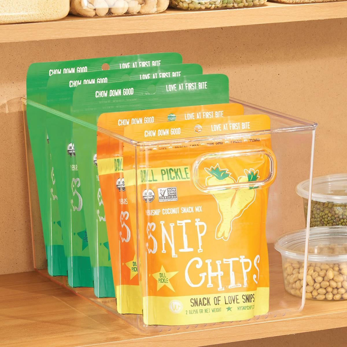 iDESIGN Linus Large Kitchen Bin Clear | The Container Store