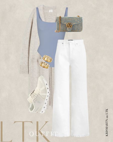 White Jeans Bodysuit Cardigan Outfit Idea with Oncloud #LTKpetite #LTKspring #springoutfit 

#LTKfindsunder100 #LTKSeasonal #LTKMostLoved